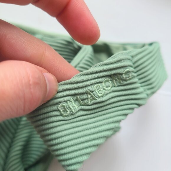 Billabong Safari Green Skini Mini Bra Crop Bikini Top and Cheeky Bikini Bottoms - Picture 8 of 12